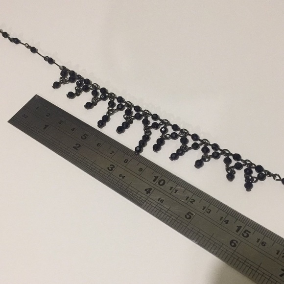 VINTAGE CHOKER STYLE NECKLACE | black adjustable - Picture 9 of 10